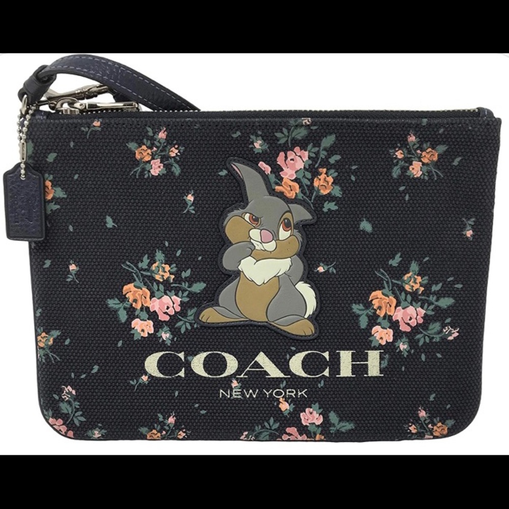 Disney X COACH Gallery Pouch Thumper Rose Bouquet